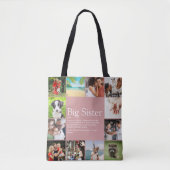 Zus Definitie Meisjesachtig Roze Fun Foto Collage Tote Bag (Voorkant)
