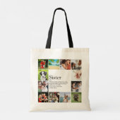 Zus Definitie Moderne Coole Fotocollage Tote Bag (Achterkant)