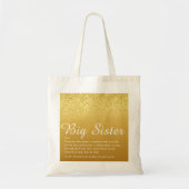Zus Definitie Script Goud Glitter Glam Tote Bag (Voorkant)