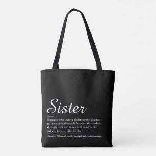Zus Definitie Script Modern Plezier Tote Bag