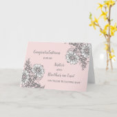 Zus en broer in de wet Huwelijk gefeliciteerd Kaart (Gele Bloem)