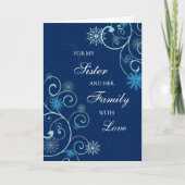 Zus en haar familie Vrolijk kerstfeest Kaart (Voorkant)