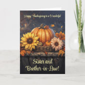 Zus en zwager Prettig Thanksgiving Kaart (Voorkant)