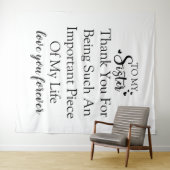 Zus Erkenning Bedankt dat je in mijn leven bent Wandkleed (In Situ (horizontaal))