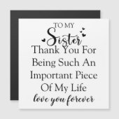 Zus Erkenning Bedankt Voor Het Zijn In Mijn Leven (Voorkant / Achterkant)