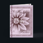 ZUS - Gelukkige 75e verjaardag - LAVENDEL Flower Kaart<br><div class="desc">Deze kaart met zijn zachte pastelbloem en kant is een zoete manier om je zus een gelukkige verjaardag te wensen! Je kunt haar naam en haar leeftijd toevoegen om er een unieke kaart van te maken... Special! Om meer van mijn verjaardagskaarten te zien, zet je in het zoekvak van Zazzle:...</div>