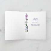 Zus Gelukkige Moederdag Kleurrijke Tuin Bloemen Feestdagen Kaart (Binnen)