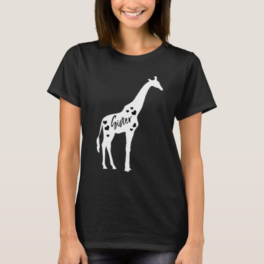 Zus Giraffe Zusters Dag Safari Zoo Sis Sestra T-shirt (Voorkant)