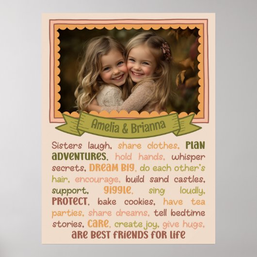 Zus Hartverwarmende & sentimentele fotoafdruk Poster (Voorkant)