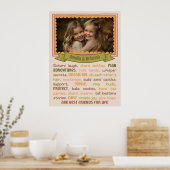 Zus Hartverwarmende & sentimentele fotoafdruk Poster (Keuken)