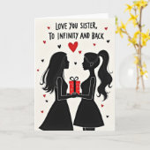 Zus Infinity Hearts Kaart (Gele Bloem)