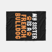 Zus is een Franse buldog zus franchise Fleece Deken (Voorkant (Horizontaal))