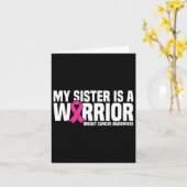 Zus is een Strijder Roze Lint Borstkanker Award Kaart (Gele Bloem)