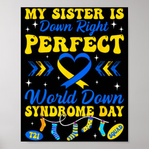 Zus is helemaal perfecte wereld downsyndroom poster