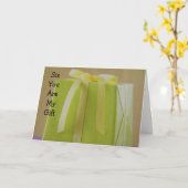 'ZUS, JIJ BENT MIJN CADEAU' MOEDERDAG KAART (Gele Bloem)