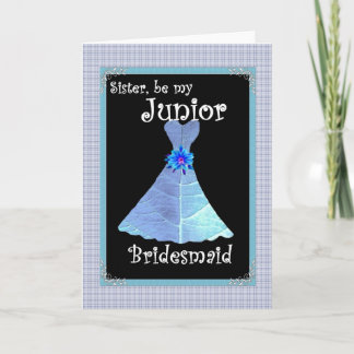 ZUS Junior Bruidsmeisje Uitnodiging - Blauwe Jurk