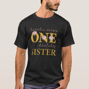 Zus Little Miss Onederful Verjaardagsfeestje 1 Jaa T-shirt