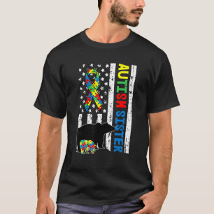 Zus Matchende Familie Autisme Bewustzijn Amerikaan T-shirt