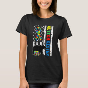 Zus Matchende Familie Autisme Bewustzijn Amerikaan T-shirt