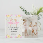 Zus of Twin Ballerina Foto Kaart (Staand voorkant)