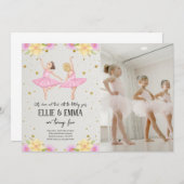 Zus of Twin Ballerina Foto Kaart (Voorkant / Achterkant)