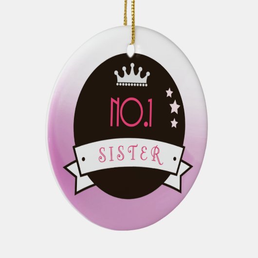 ZUS roze zwart, no.1, beste Keramisch Ornament (Rechts)