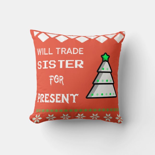 Zus ruilen voor cadeau kussen (Voorkant)