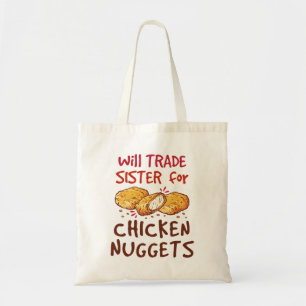 Zus Ruilen voor Kipnuggets Kippenliefhebber Tote Bag