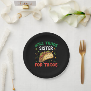Zus Ruilen Voor Tacos Cinco De Mayo Feestje Papieren Bordje