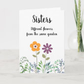 Zus(sen) Mooi bloemendessert binnen verjaardag Kaart (Voorkant)