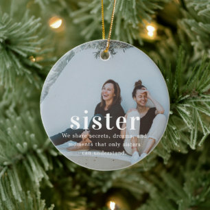 Zus Sentimentele Foto Keramische Kerstornament Keramisch Ornament