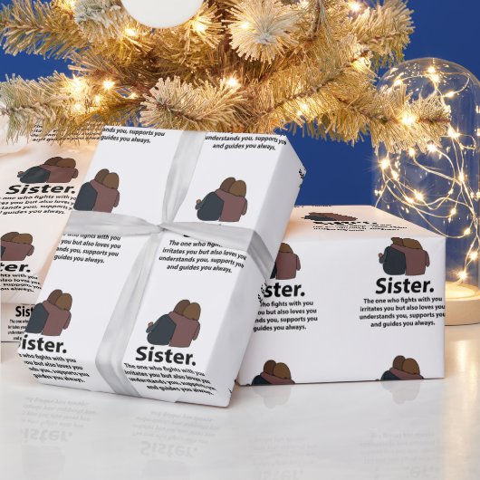 Zus Sibling Citaat Cadeaupapier (Feestdagen)