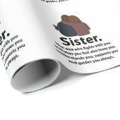 Zus Sibling Citaat Cadeaupapier (Rol Hoek)