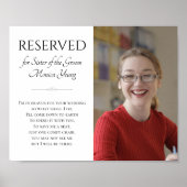 Zus van bruidegom in de hemel Foto Memorial Bruilo Poster (Voorkant)