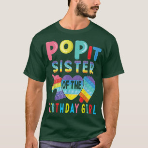 zus van de Birthday Girl Pop It Unicorn Birthda T-shirt