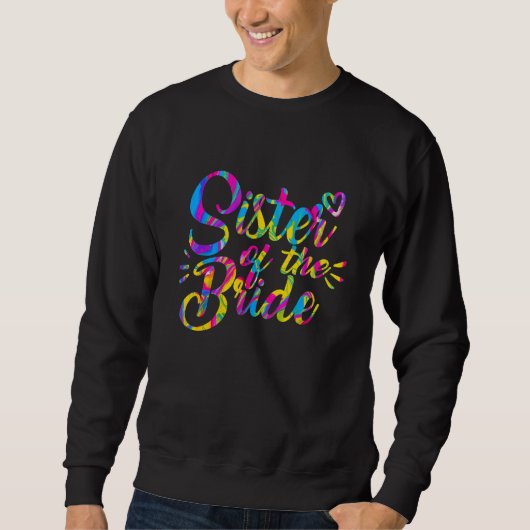 Zus van de bruid bruiloft bijpassende T-shirt van  (Voorkant)