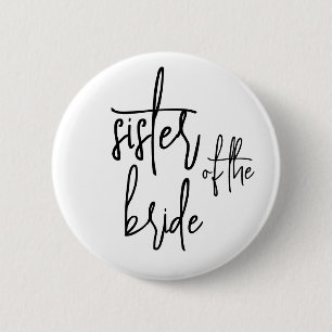 Zus van de bruid Button