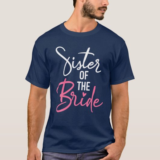 Zus Van De Bruid Grappige Trouwfeest Matching T-shirt (Voorkant)