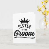 Zus van de bruidegom bijpassende bruiloft kaart (Gele Bloem)
