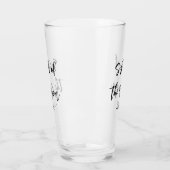Zus van de bruidegom bruiloft zwart wit glas cup (Links)
