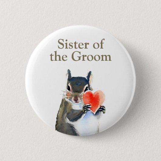Zus van de bruidegom ronde button 5,7 cm (Voorkant)