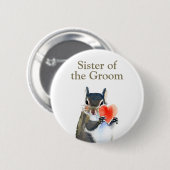 Zus van de bruidegom ronde button 5,7 cm (Voorkant /achterkant)