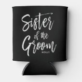 Zus van de bruidegom | Scriptstijl aangepaste brui Blikjeskoeler (Voorkant)