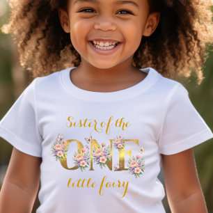 Zus van de feeëntuin 1e verjaardagsfeestje t-shirt