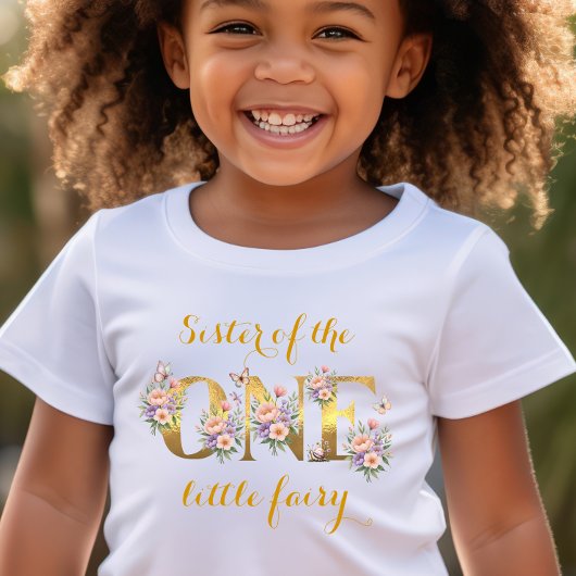 Zus van de feeëntuin 1e verjaardagsfeestje t-shirt