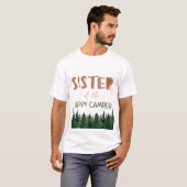 Zus van de Gelukkige Camper Verjaardag T-shirt (Voorkant volledig)