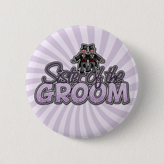 zus van de groomknoop ronde button 5,7 cm (Voorkant)