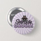 zus van de groomknoop ronde button 5,7 cm (Voorkant /achterkant)