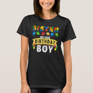 Zus van de jarige bouwstenen meester t-shirt