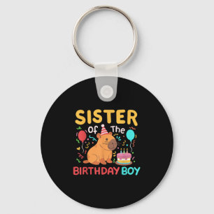 Zus van de jarige jongen Capybara Capy Kids Verjaa Sleutelhanger